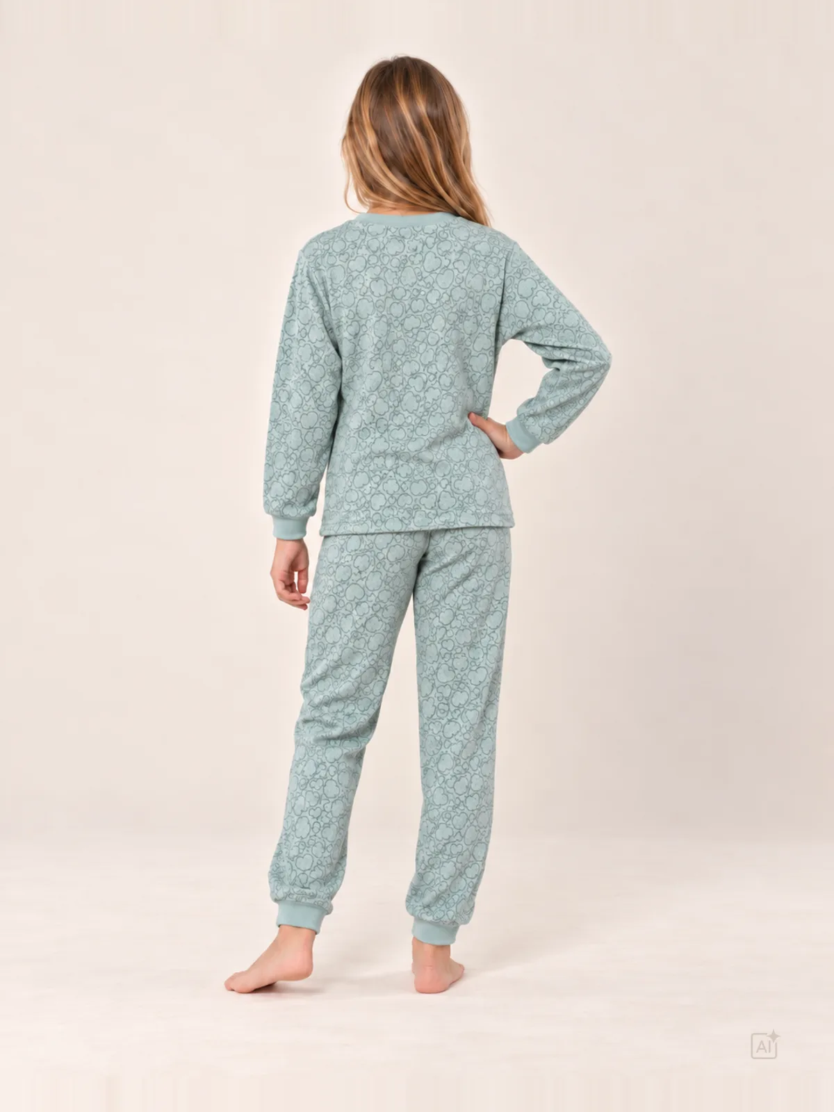 Outfitter meisjes velours pyjama afbeelding 2