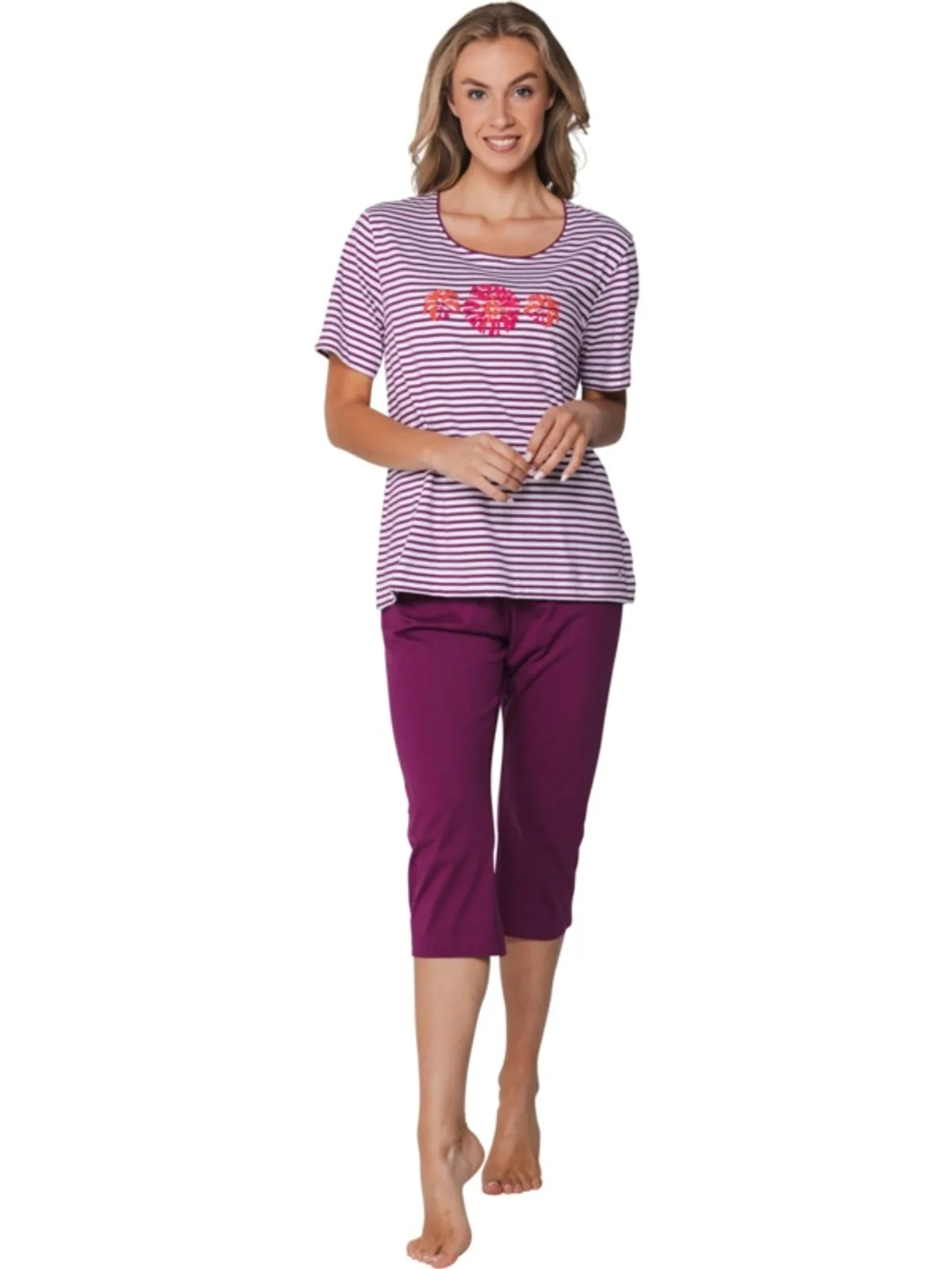 Pastunette dames pyjama capri broek afbeelding 2