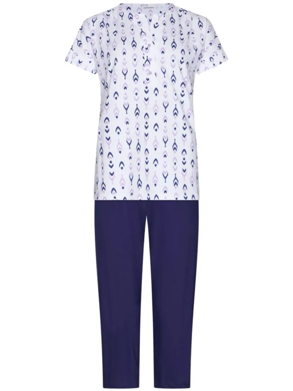 Donkerblauw print
