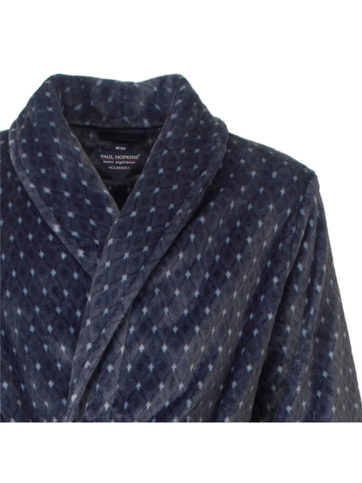 Paul Hopkins heren badjas flannel fleece afbeelding 2