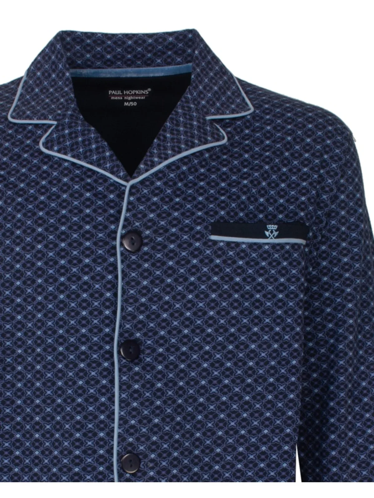 Paul Hopkins heren doorknoop pyjama (16006A) afbeelding 4