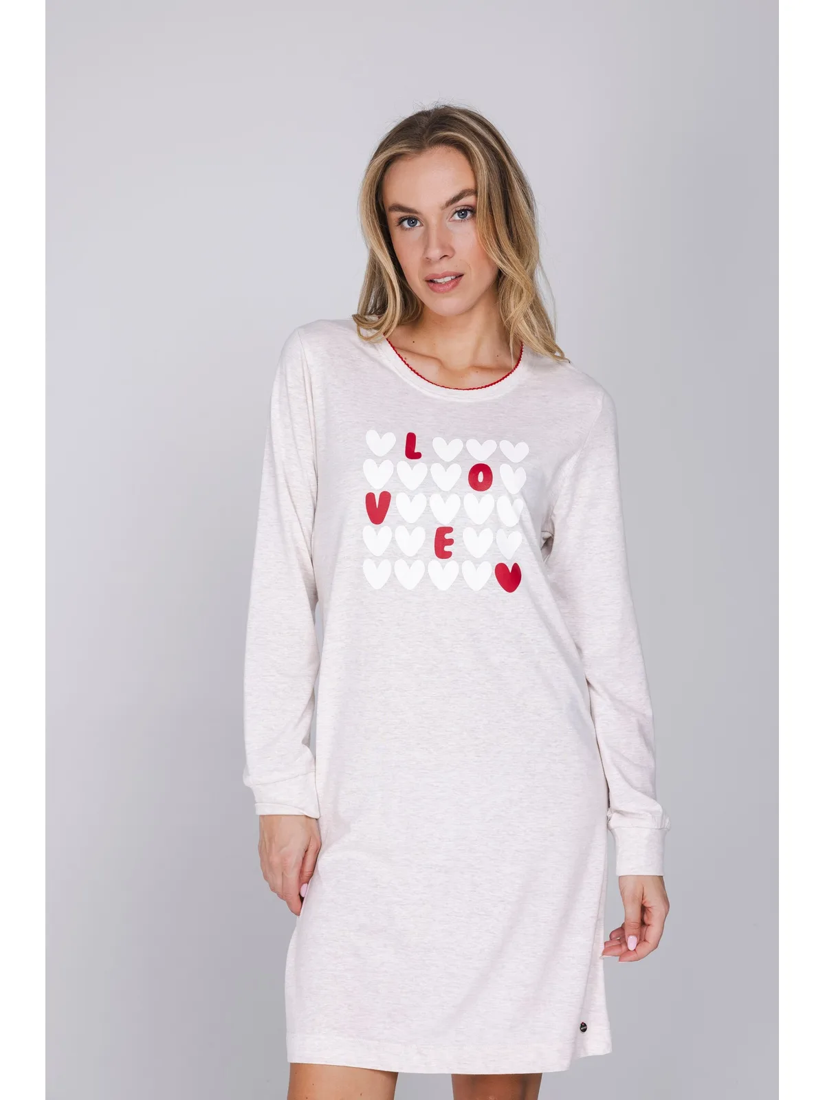 Rebelle dames nachthemd lange mouw afbeelding 4