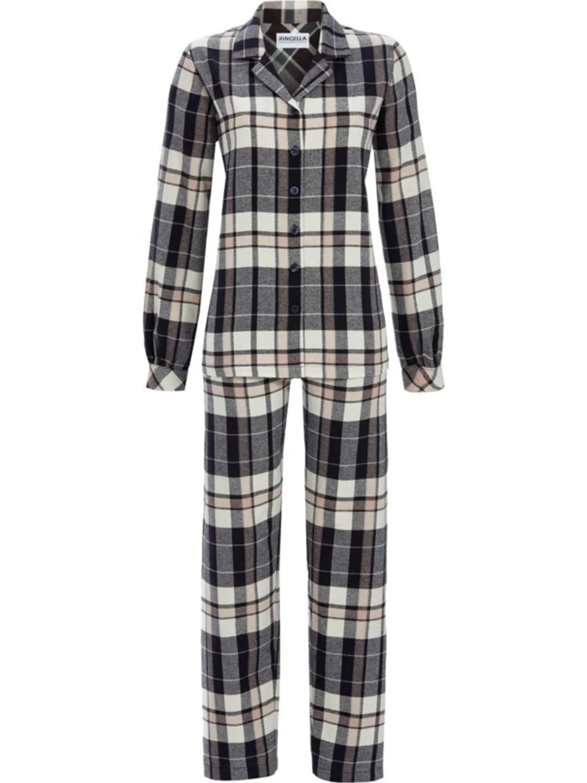 Ringella dames pyjama lange mouw flanel