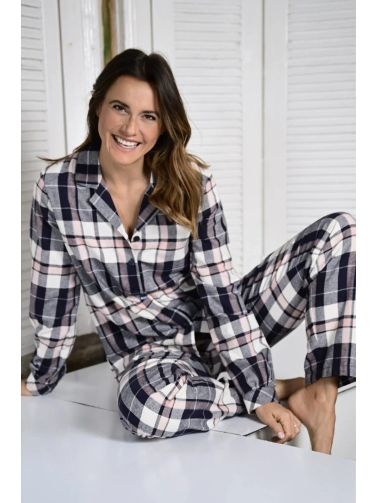 Ringella dames pyjama lange mouw flanel afbeelding 2