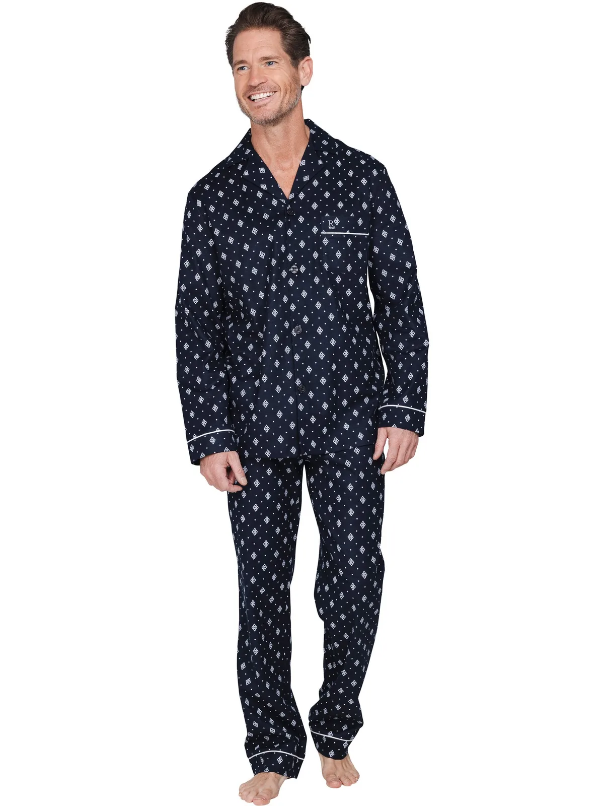 Robson heren doorknoop pyjama