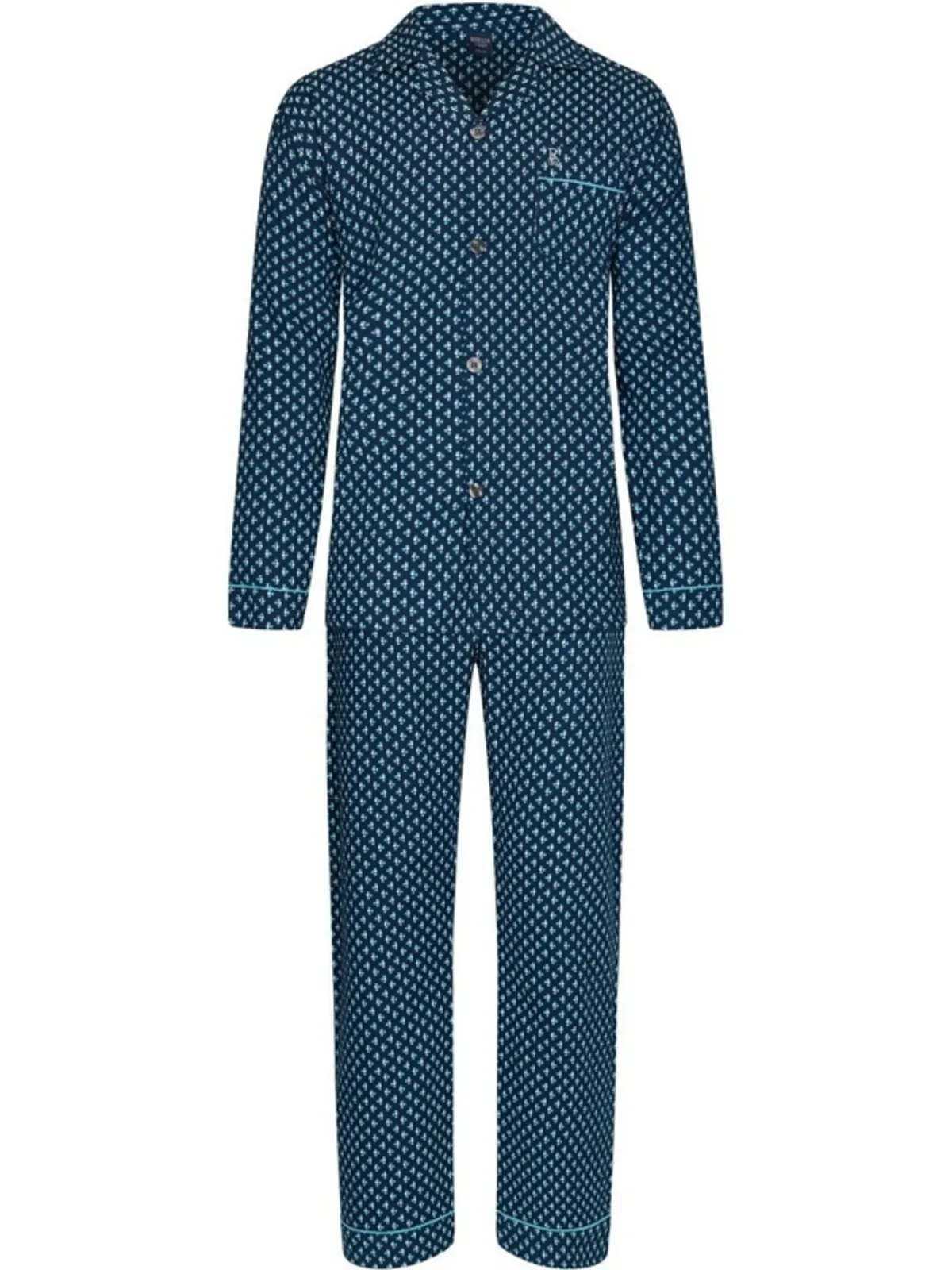 Robson heren doorknoop pyjama afbeelding 2