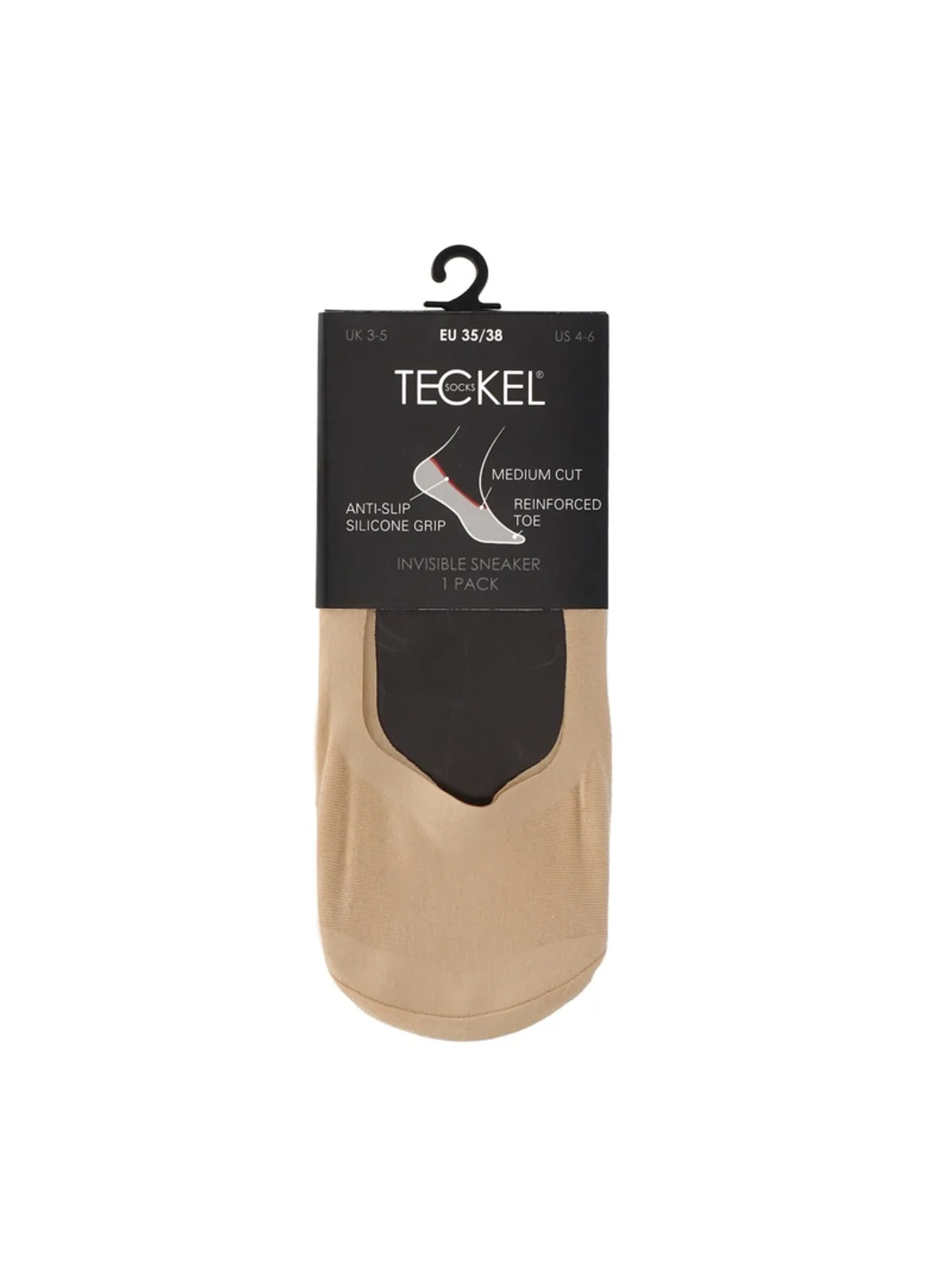 Teckel dames invisible sneakersok siliconen rand afbeelding 2
