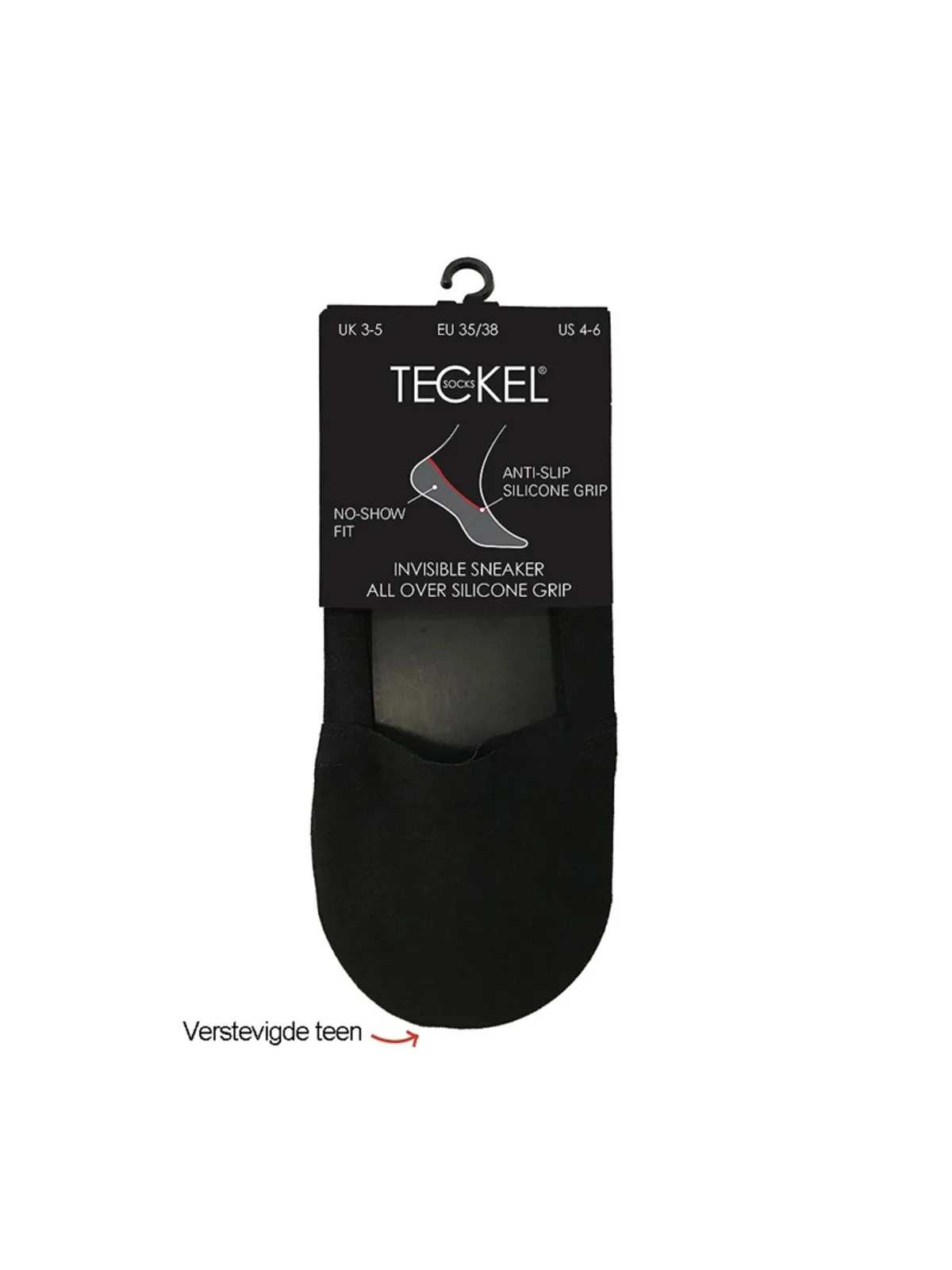 Teckel dames invisible sneakersok siliconen rand afbeelding 2