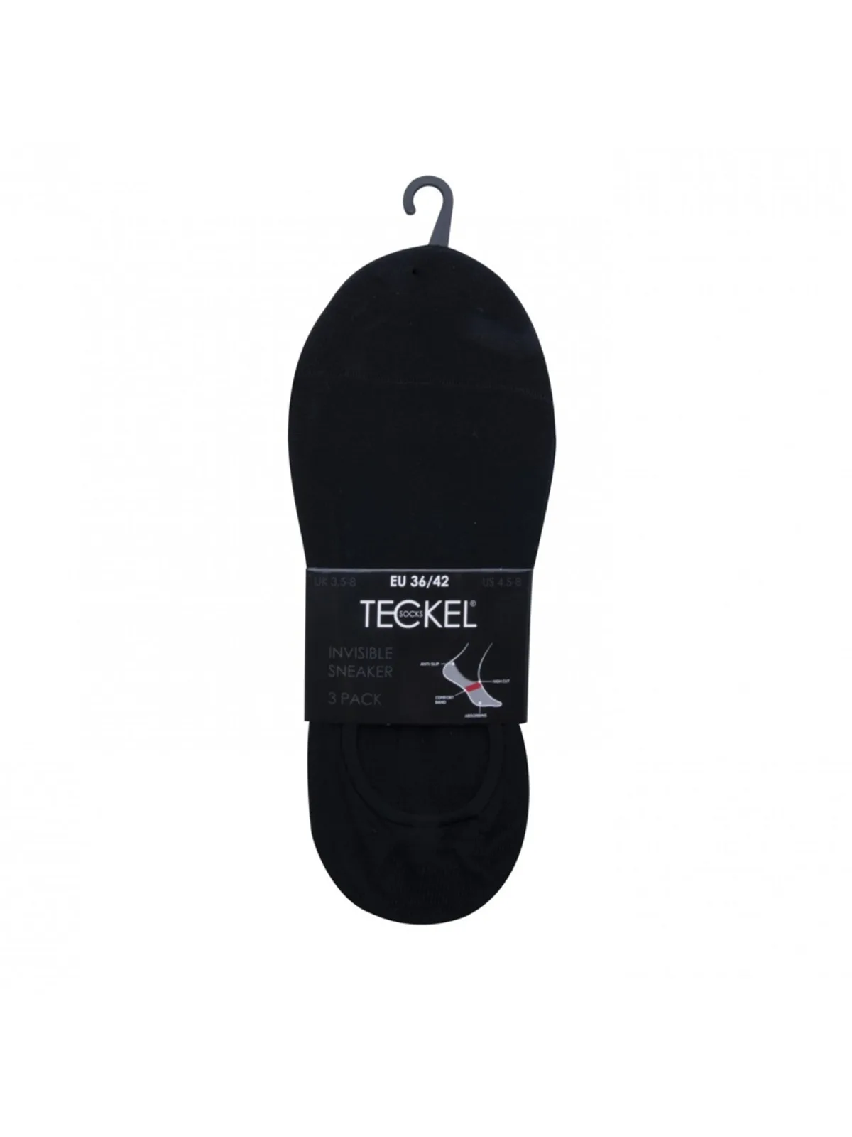 Teckel unisex invisible sneakersok (3-pack) afbeelding 2