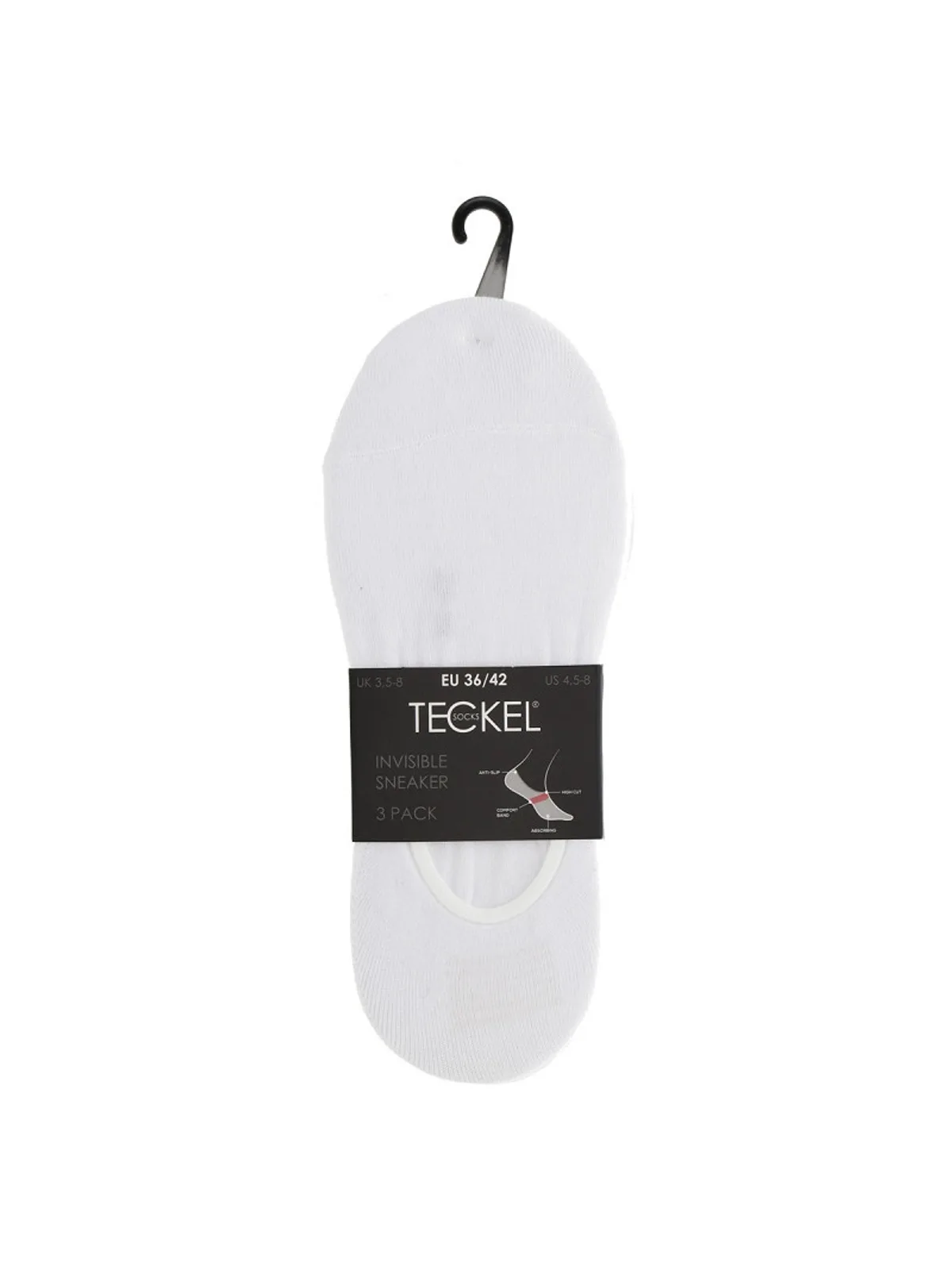 Teckel unisex invisible sneakersok (3-pack) afbeelding 2
