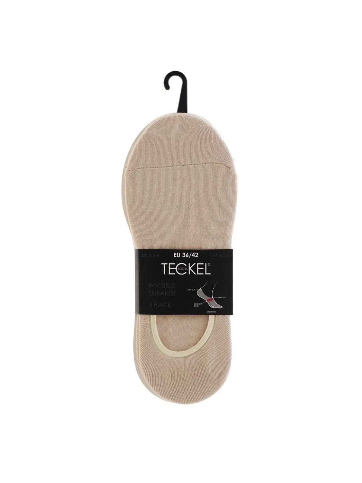 Teckel unisex invisible sneakersok (3-pack) afbeelding 2
