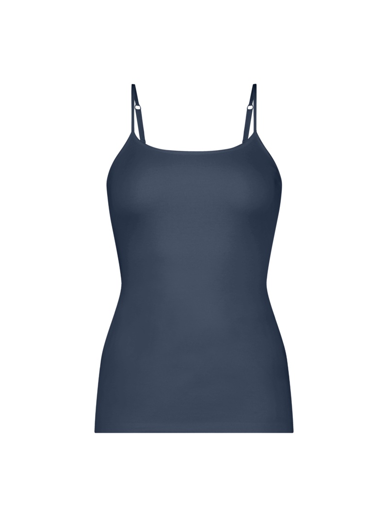 Ten Cate basics dames spaghetti hemd Limited Edition zwart blauw (2-pack) afbeelding 2