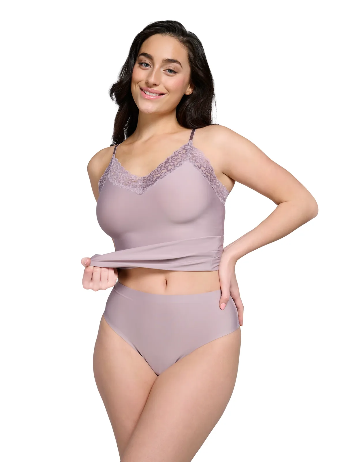 Ten Cate Secrets dames spaghetti top met kant afbeelding 2