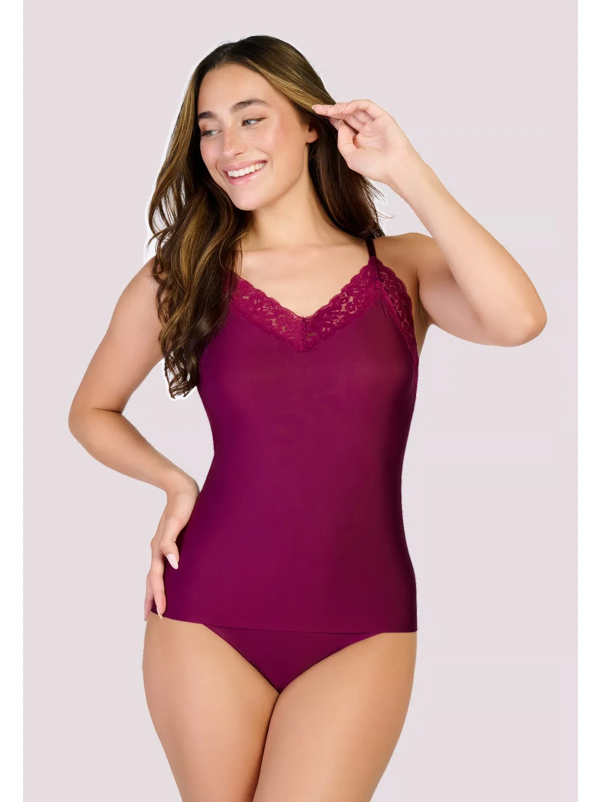 Ten Cate Secrets dames spaghetti top met kant afbeelding 2