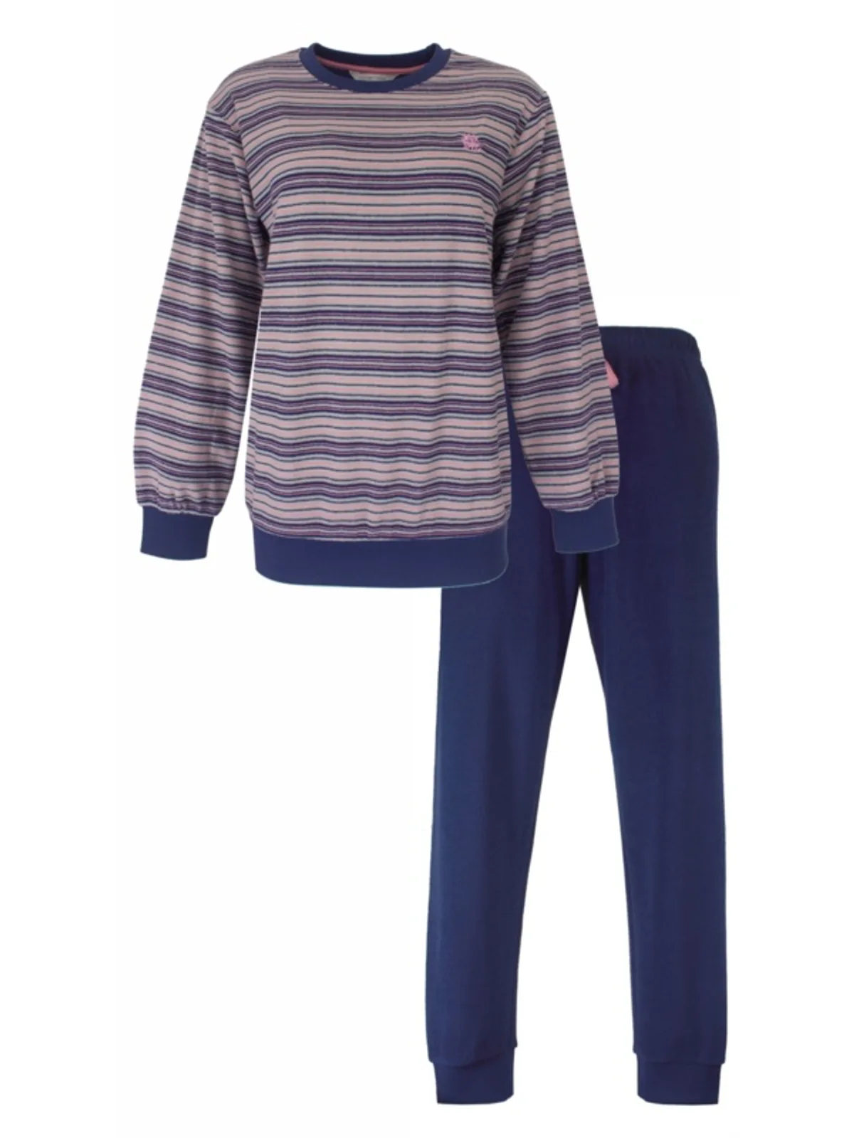 Blauw/roze streep (25003A)