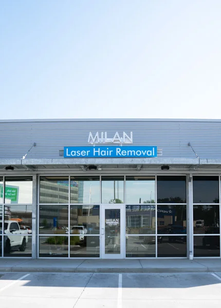 Store front of Milan Laser Hair Removal Omaha Central