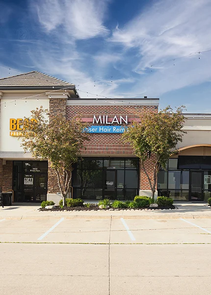 Store front of Milan Laser Hair Removal Omaha West