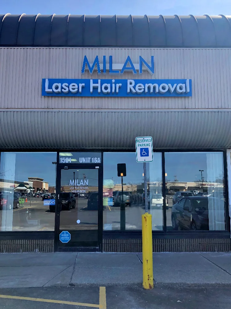 Store front of Milan Laser Hair Removal Buffalo North