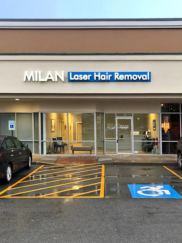 Store front of Milan Laser Hair Removal Rochester