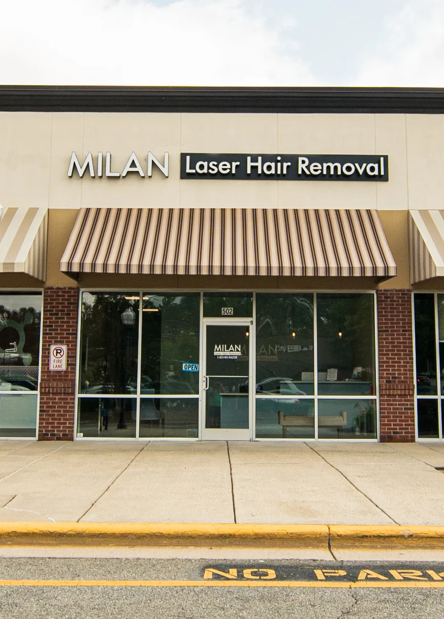 Store front of Milan Laser Hair Removal Durham