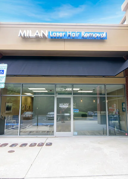 Store front of Milan Laser Hair Removal Raleigh