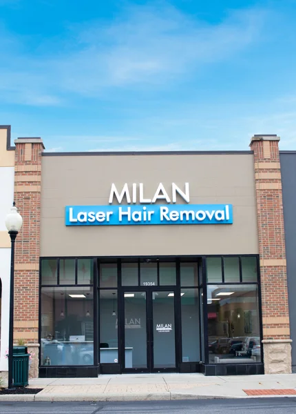 Store front of Milan Laser Hair Removal Cleveland (Rocky River)