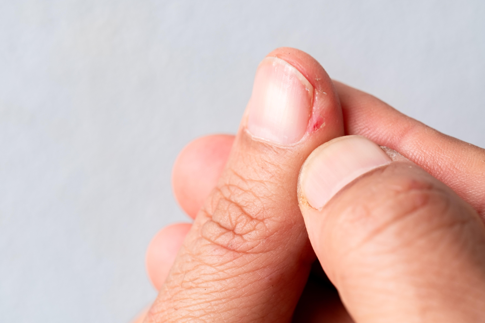 Sanitized nail tools organized in a hygienic workstation, demonstrating professional salon standards.