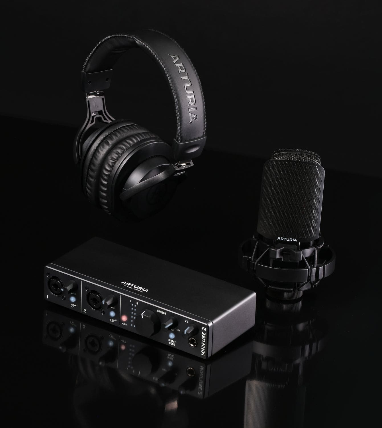 Arturia MiniFuse Recording Pack Black სტუდიური კომპლექტი