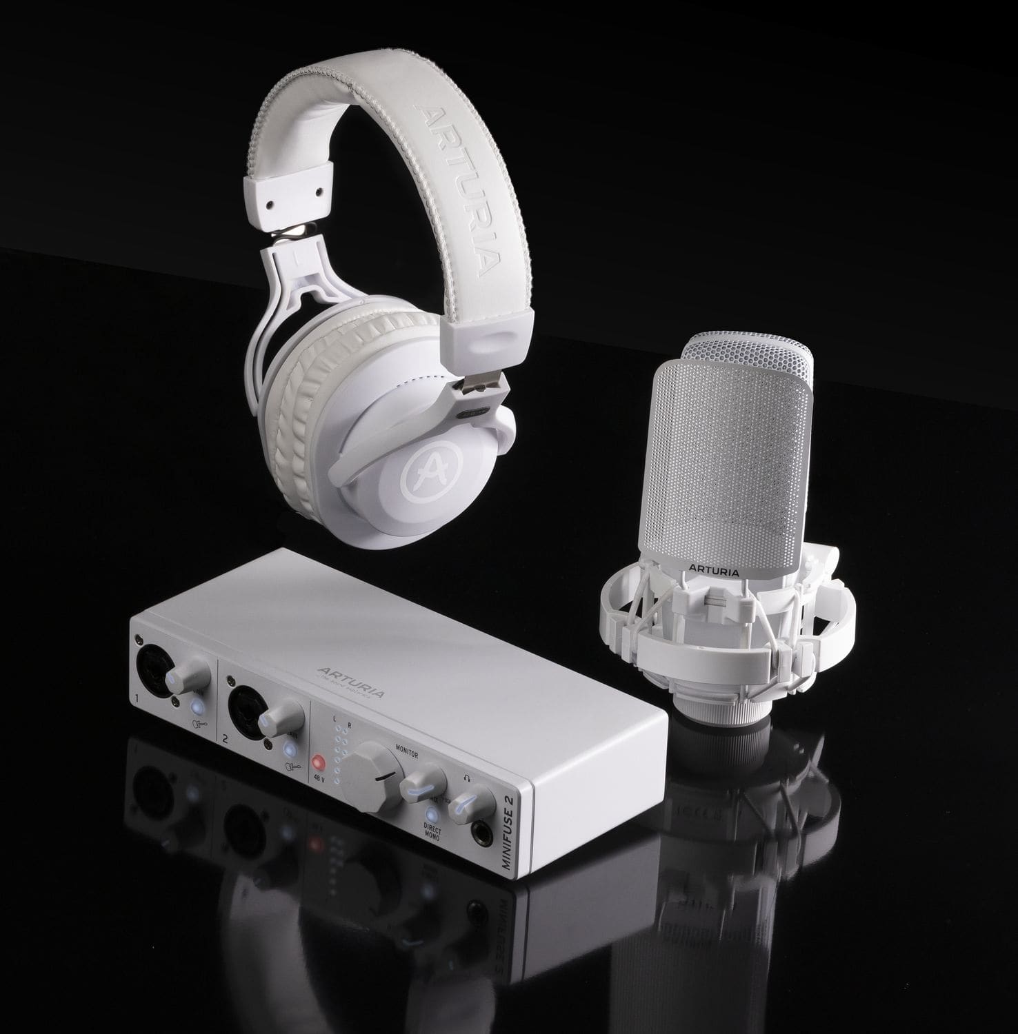 Arturia MiniFuse Recording Pack White სტუდიური კომპლექტი