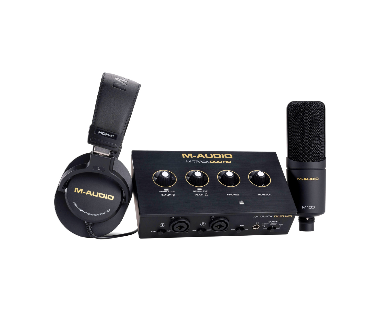 M-Audio MTRACKDUOHD სახლის სტუდიის კომპლექტი