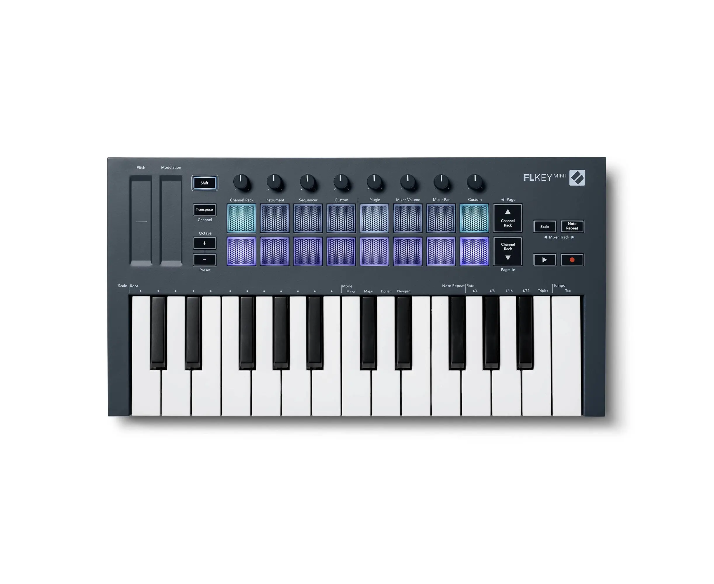 Novation FLkey Mini მიდი კლავიატურა