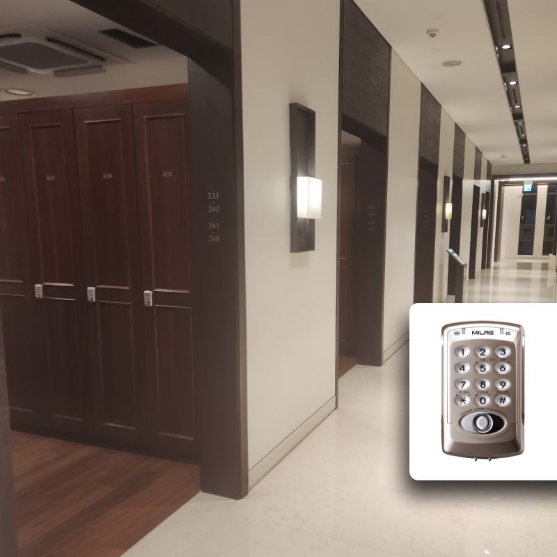 당진시 파인스톤골프장 사물함 전자키 설치 현장