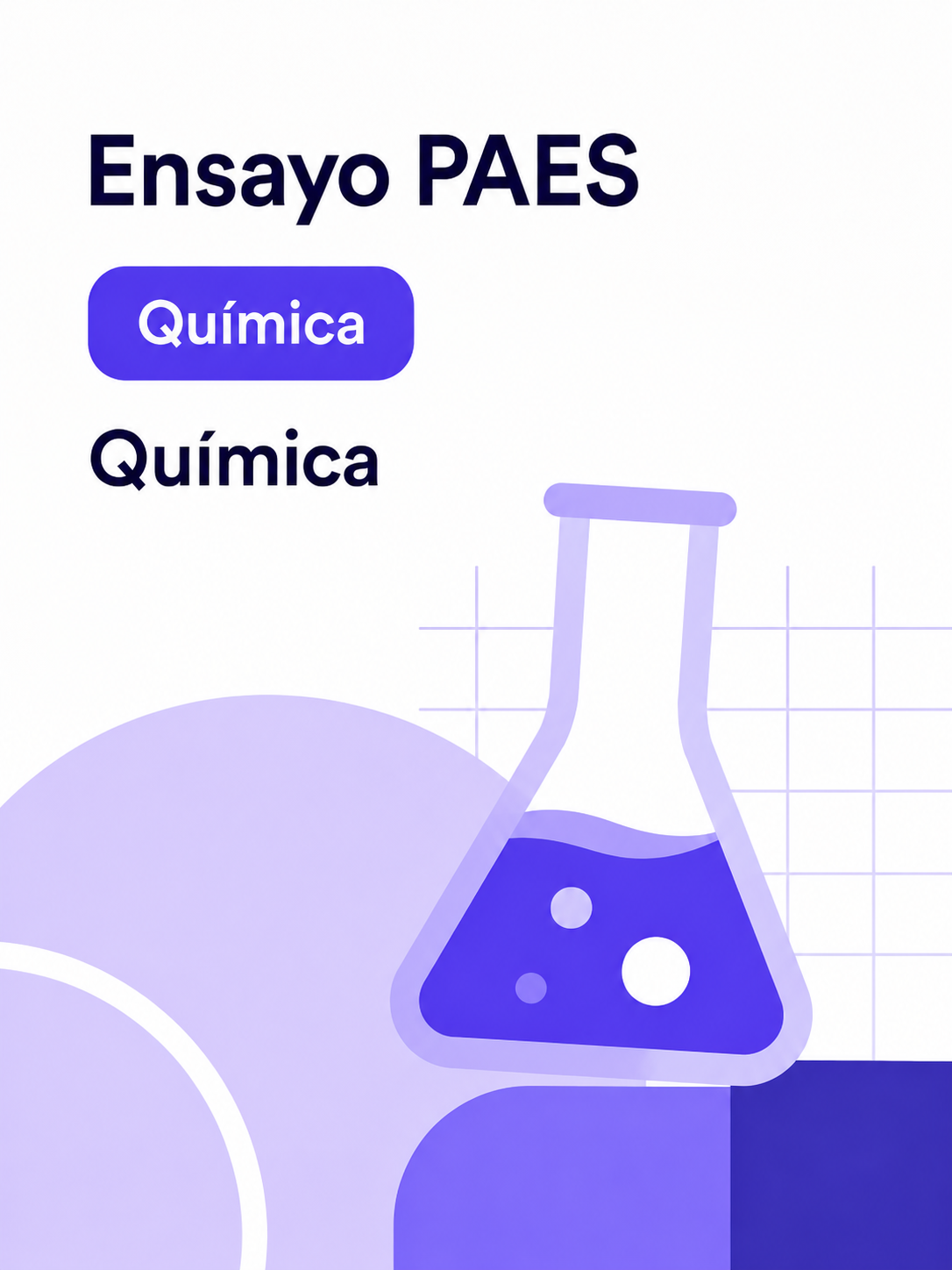 Portada de Ensayo PAES Ciencias – Módulo Química