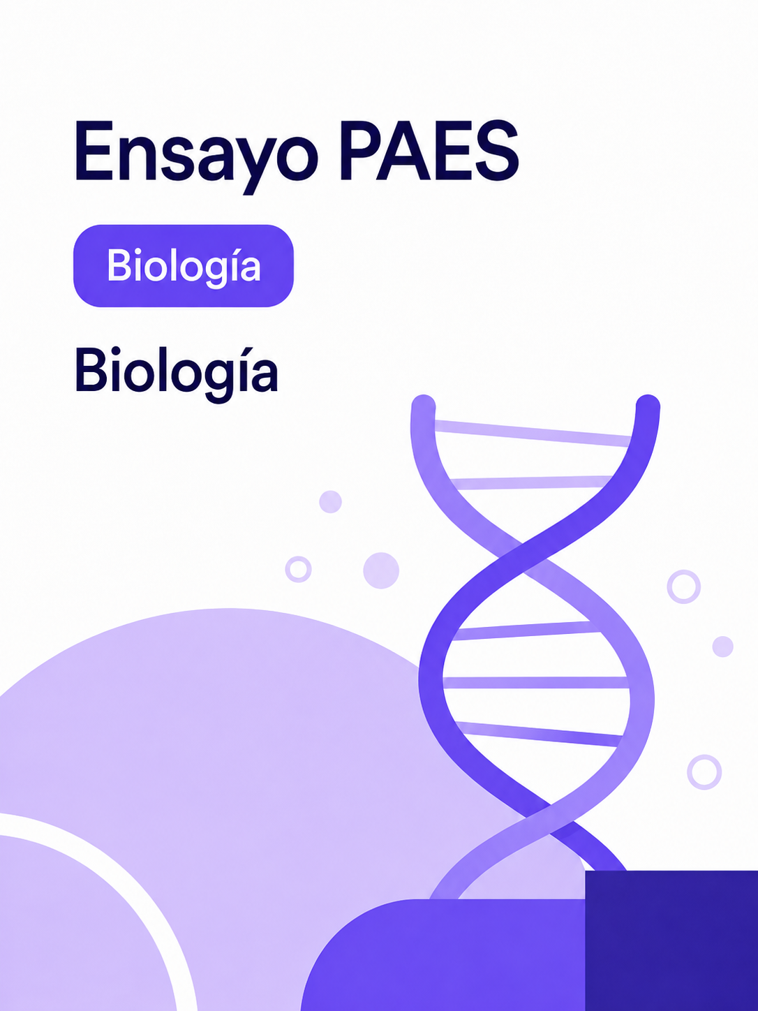 Portada de Ensayo PAES Ciencias – Módulo Biología