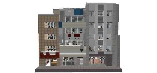 edificios con negocios (cuartos arriba y uno de oficinas)