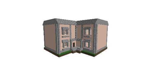 Дом розовый угловая секция