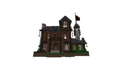 black polished wooden house