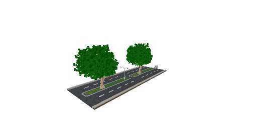 Realistic Road with trees