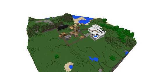 Vila com uma mansão