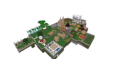 Aldea con teatro y torre