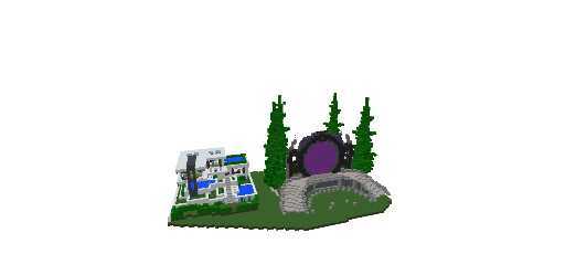 modern house with big portal