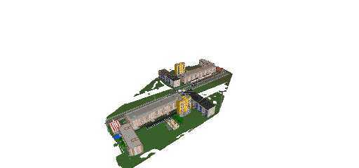 город с магазином.