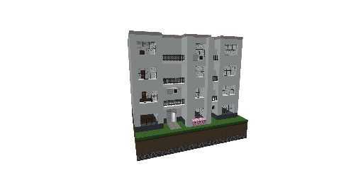 Современный подъездный дом (3 ряд)