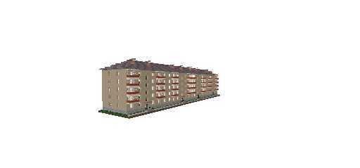 пятиэтажка серая (4 подъезда, со скатной крышой)