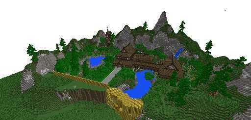 Japanese House in the mountains