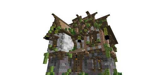 overgrown medieval house
