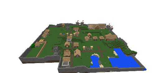 walled plain village with goods loot