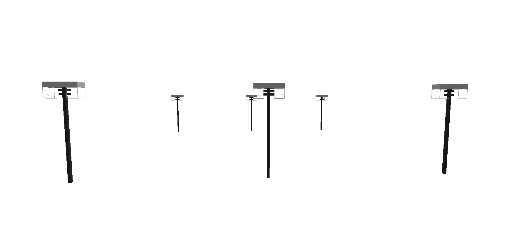 6 parking lot streetlights