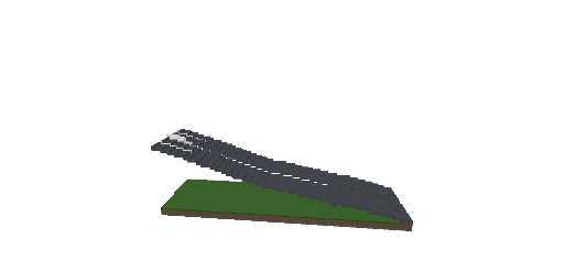 carretera elevada cuadruple