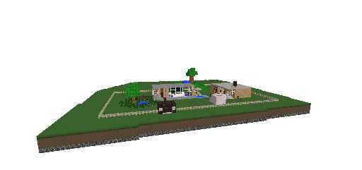 Дом, баня и парк